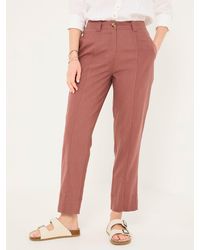 FatFace - Issy Tapered Linen Blend Trousers - Lyst