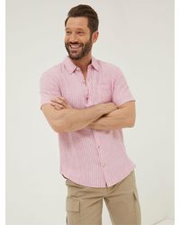 FatFace - Stripe Linen Shirt - Lyst