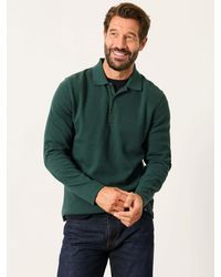 FatFace - Ayr Long Sleeve Ribbed Polo Shirt - Lyst