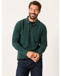 FatFace - Ayr Long Sleeve Ribbed Polo Shirt - Lyst