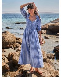 FatFace - Fatface Camille Striped Midi Dress - Lyst