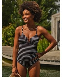 FatFace - Textured Breton Stripe Tankini Top - Lyst