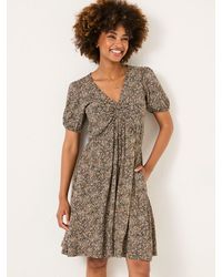 FatFace - Nell Short Sleeve V-Neck Midi Dress - Lyst