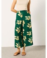 FatFace - Eliza Wide Leg Cropped Trouser - Lyst