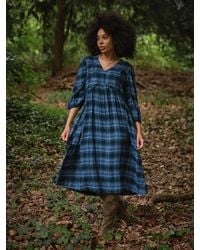 FatFace - Fatface Connie Petite Check Midi Dress - Lyst