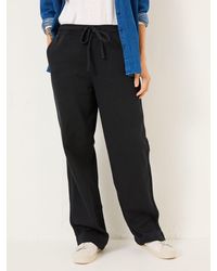 FatFace - Fatface Ashby Charcoal Wide Leg Trousers - Lyst