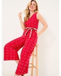 FatFace - Aeran Jacquard Jumpsuit - Lyst