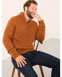FatFace - Calder Half Zip Neck Knitted Jumper - Lyst