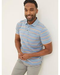 FatFace - Fatface Harlyn Textured Stripe Polo Shirt - Lyst