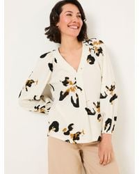 FatFace - Channon V-Neck Blouse - Lyst