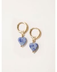 FatFace - Fatface Heart Drop Earrings - Lyst