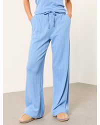 FatFace - Lola Pointelle Wide Leg Trousers - Lyst