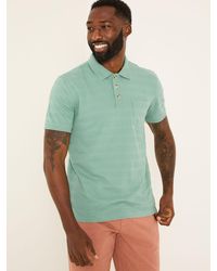 FatFace - Fatface 100% Cotton Jacquard Stripe Polo Shirt - Lyst