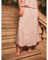 FatFace - Malia Frill Midi Skirt - Lyst