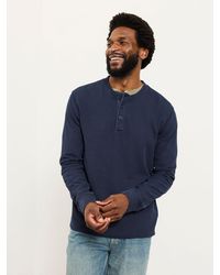 FatFace - Wells Long Sleeve Texture Henley - Lyst