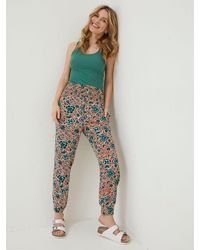 FatFace - Shirred Cuffed Sketched Trousers - Lyst