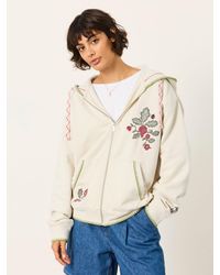 FatFace - Fern Embroidered Zip Through Hoodie - Lyst