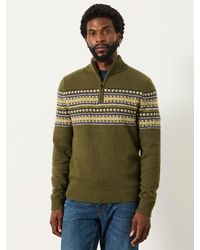 FatFace - Selkirk Pattern Quarter Zip Knitted Jumper - Lyst