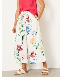 FatFace - Aubrey Wide Leg Cropped Trousers - Lyst