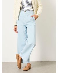 FatFace - Fatface Hove Wide Leg Cropped Trousers - Lyst