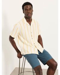 FatFace - Short Sleeve Relaxed Fit Brue Wide Stripe Shirt - Lyst