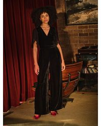 FatFace - Opal Velvet Jumpsuit - Lyst