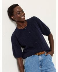 FatFace - Georgina Knitted Fluffy Cardigan - Lyst