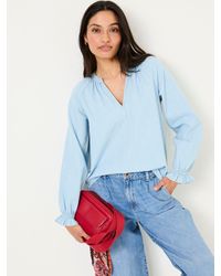 FatFace - Pacey Denim Blouse - Lyst