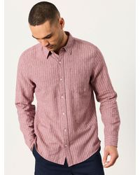 FatFace - Fatface Long Sleeve Linen Cotton Bugle Shirt - Lyst