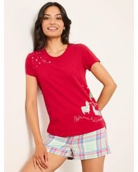 FatFace - Natalie Llama Christmas Graphic Tee - Lyst