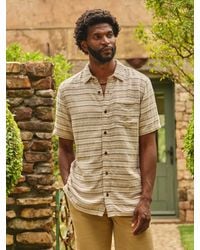 FatFace - Fatface Short Sleeve Textured Stripe Shirt - Lyst