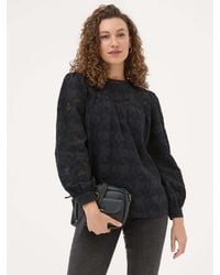 FatFace - Ana 100% Cotton Detail Blouse - Lyst