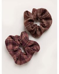 FatFace - 2 Pack Check Scrunchies - Lyst
