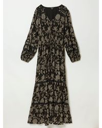 FatFace - Fatface Eden Jacquard Maxi Dress - Lyst