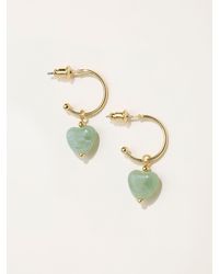 FatFace - Fatface Heart Drop Earrings - Lyst