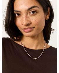 FatFace - Faux Pearl And Bead Necklace - Lyst