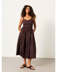FatFace - Fatface Teri Embroidered Midi Dress - Lyst