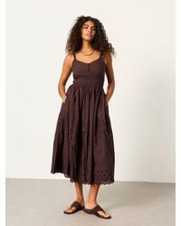 FatFace - Fatface Teri Embroidered Midi Dress - Lyst