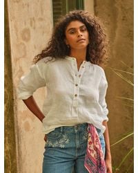 FatFace - Fatface Julia Petite Linen Popover - Lyst
