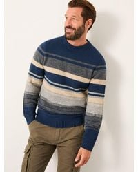 FatFace - Calder Stripe Crew Neck Knitted Jumper - Lyst