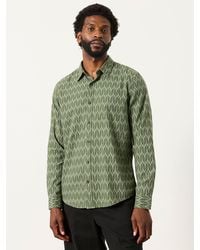 FatFace - Fatface Long Sleeve Chambray Leaf Print Shirt - Lyst