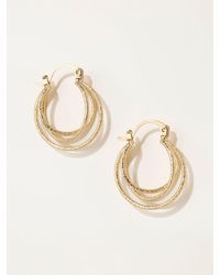 FatFace - Fatface Tone Multi Hoop Earrings - Lyst