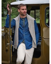 FatFace - Long Sleeve Grandad Denim Shirt - Lyst