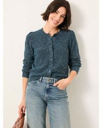 FatFace - Jasmine Sparkle Knitted Cardigan - Lyst