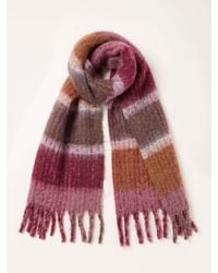 FatFace - Fatface Multi Brushed Knit Stripe Scarf - Lyst