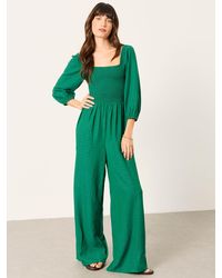 FatFace - Adele Shirred Jumpsuit - Lyst