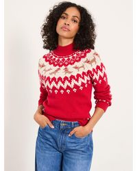 FatFace - Fatface Dog Fairisle Knitted High Neck Jumper - Lyst