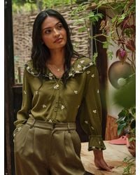 FatFace - Etta Embroidered Blouse - Lyst