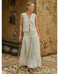 FatFace - Fatface Rhea Cutwork Maxi Skirt - Lyst