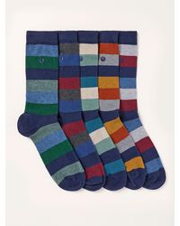 FatFace - Fatface 5 Pack Multi Colour Striped Socks - Lyst